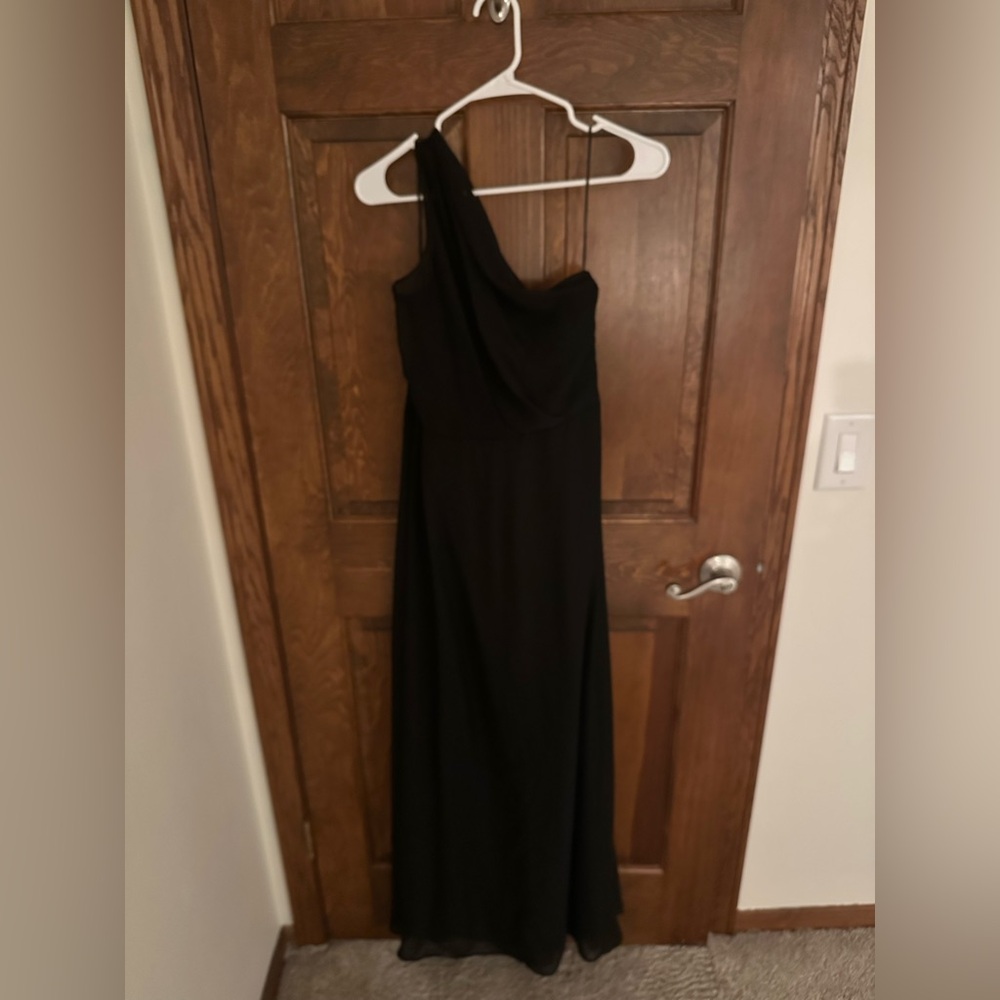 Birdy Grey One-Shoulder Black Formal Dress